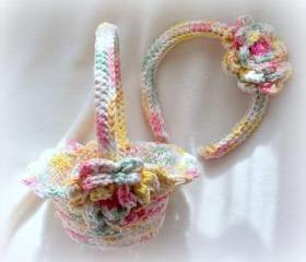 Spring Colors crochet basket