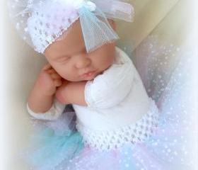TUTU, CUTE PASTEL COLORS NEWBORN BABY GIRL 0 TO 6 MONTHS HANDMADE TUTU WITH DIAPER COVER